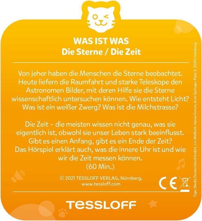 Produktbild: tigercard - WAS IST WAS - Die Sterne/ Die Zeit