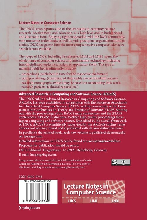 Produktbild: Tools and Algorithms for the Construction and Analysis of Systems