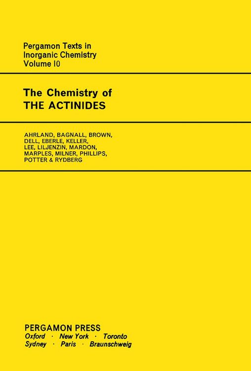 Produktbild: The Chemistry of the Actinides
