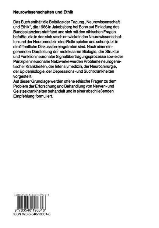 Produktbild: Neurowissenschaften und Ethik