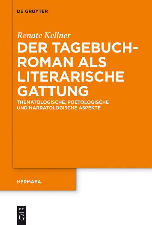 Produktbild: Der Tagebuchroman als literarische Gattung