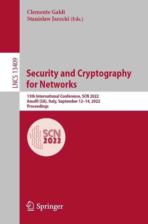 Produktbild: Security and Cryptography for Networks