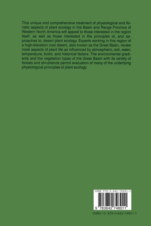 Produktbild: Plant Biology of the Basin and Range