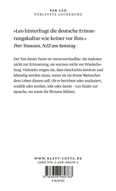 Produktbild: Vorletzte Lockerung