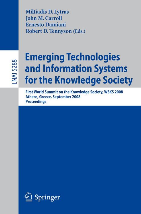 Produktbild: Emerging Technologies and Information Systems for the Knowledge Society