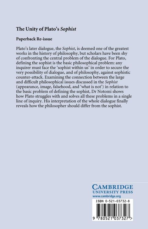 Produktbild: The Unity of Plato's Sophist