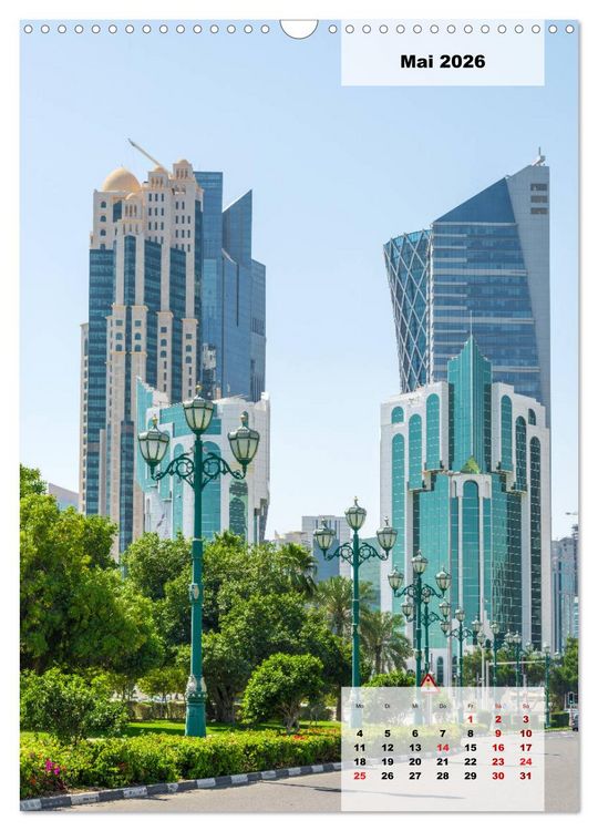 Produktbild: Doha Leuchtende Hauptstadt von Katar (Wandkalender 2026 DIN A3 hoch), CALVENDO Monatskalender