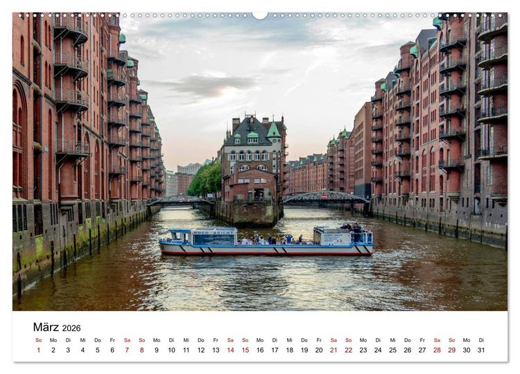 Produktbild: Die farbige Hafenstadt Hamburg (hochwertiger Premium Wandkalender 2026 DIN A2 quer), Kunstdruck in Hochglanz