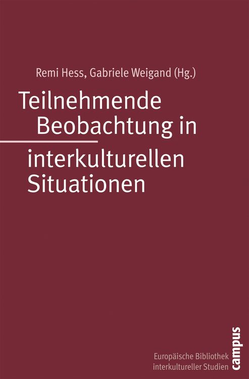 Produktbild: Teilnehmende Beobachtung in interkulturellen Situationen