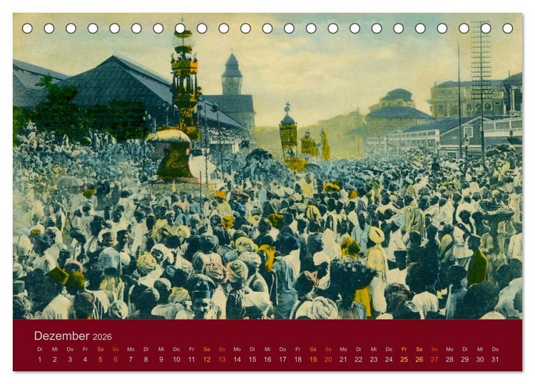 Produktbild: Altes Indien um 1900 (Tischkalender 2026 DIN A5 quer), CALVENDO Monatskalender