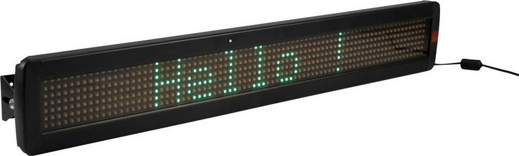 Produktbild: Eurolite ESN 7x80 LED-Laufschrift mit Fernbedienung RGB (B x H x T) 647 x 35 x 97mm