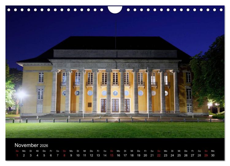 Produktbild: Oldenburg bei Nacht (Wandkalender 2026 DIN A4 quer), CALVENDO Monatskalender