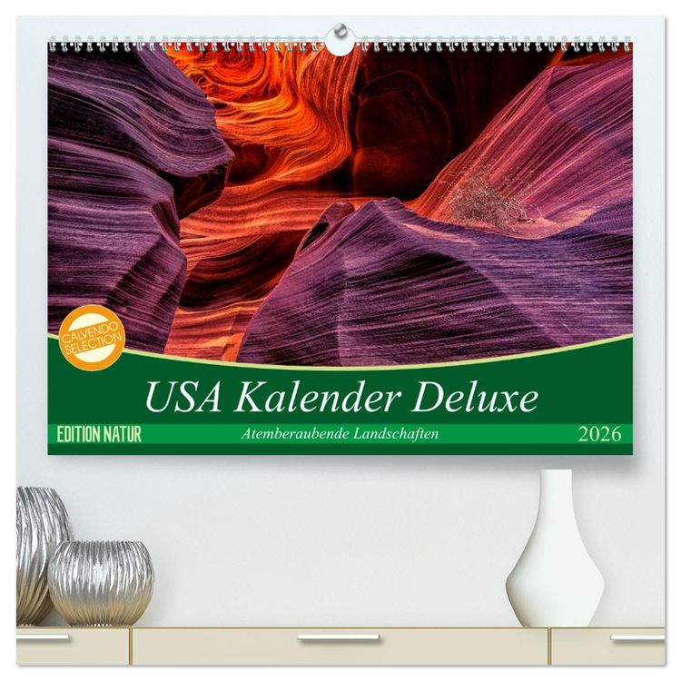 Produktbild: USA Kalender Deluxe (hochwertiger Premium Wandkalender 2026 DIN A2 quer), Kunstdruck in Hochglanz