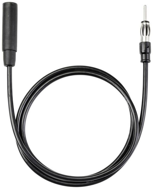 Produktbild: Renkforce 1m Auto-Antennen-Verl&auml;ngerungskabel DIN 150 Ohm Schwarz RF-5087926