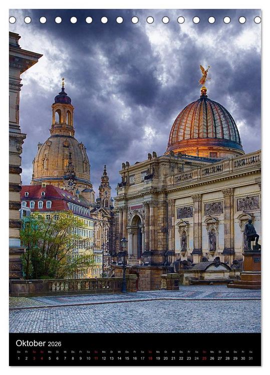 Produktbild: Die wundersch&ouml;ne Stadt Dresden (Tischkalender 2026 DIN A5 hoch), CALVENDO Monatskalender