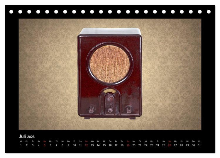 Produktbild: Dampfradios - Antike Radios mit Charme und Patina (Tischkalender 2026 DIN A5 quer), CALVENDO Monatskalender