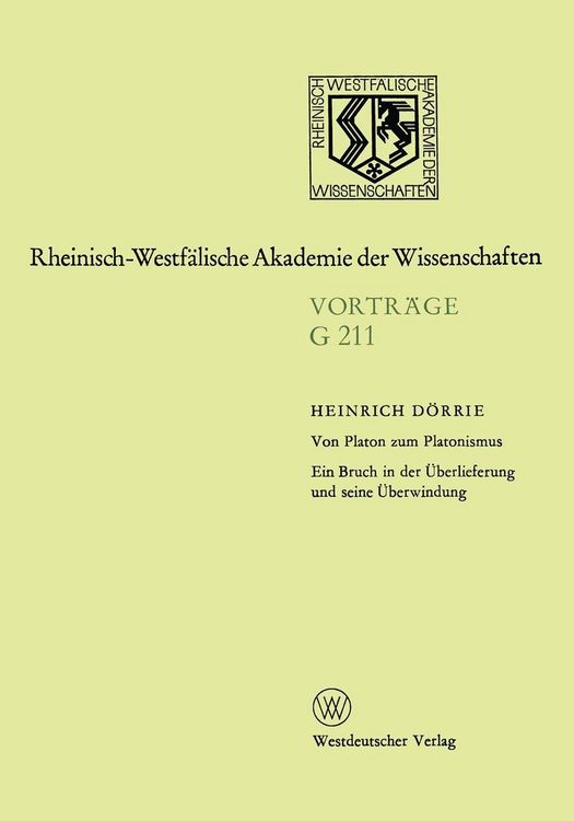 Produktbild: Von Platon zum Platonismus Ein Bruch in der &Uuml;berlieferung und seine &Uuml;berwindung