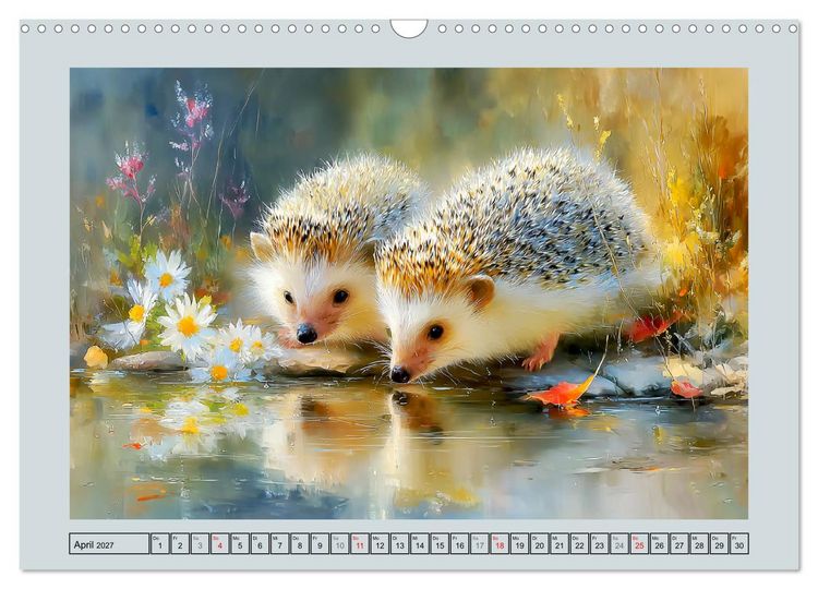 Produktbild: Igel. Kleine Gl&uuml;cksbringer im Garten (Wandkalender 2027 DIN A3 quer), CALVENDO Monatskalender