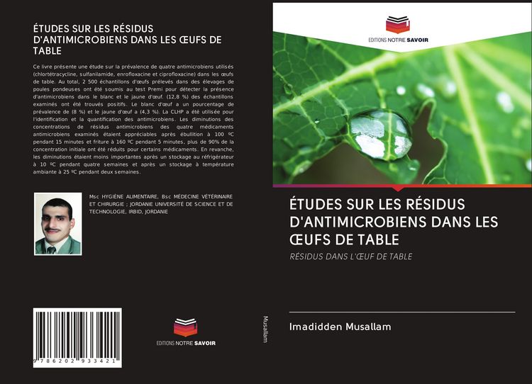 Produktbild: &Eacute;tudes Sur Les R&eacute;sidus D'antimicrobiens Dans Les &iquest;ufs De Table