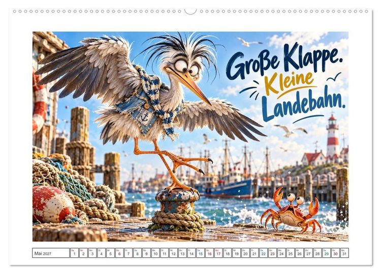 Produktbild: K&uuml;stenk&ouml;ppe (hochwertiger Premium Wandkalender 2027 DIN A2 quer), Kunstdruck in Hochglanz