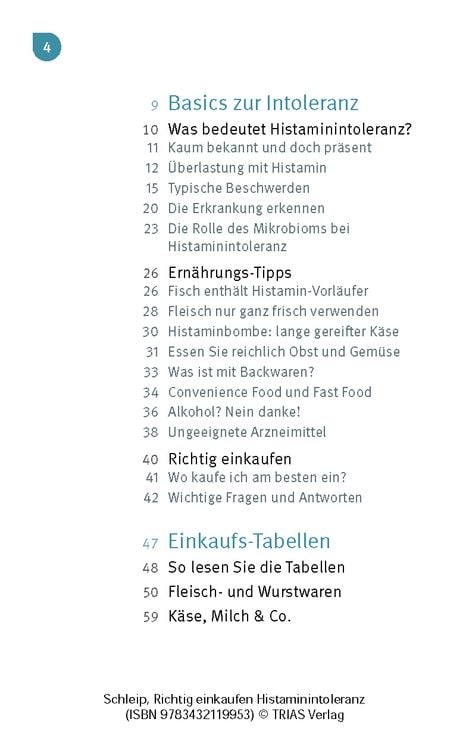 Produktbild: Richtig einkaufen Histamin-Intoleranz