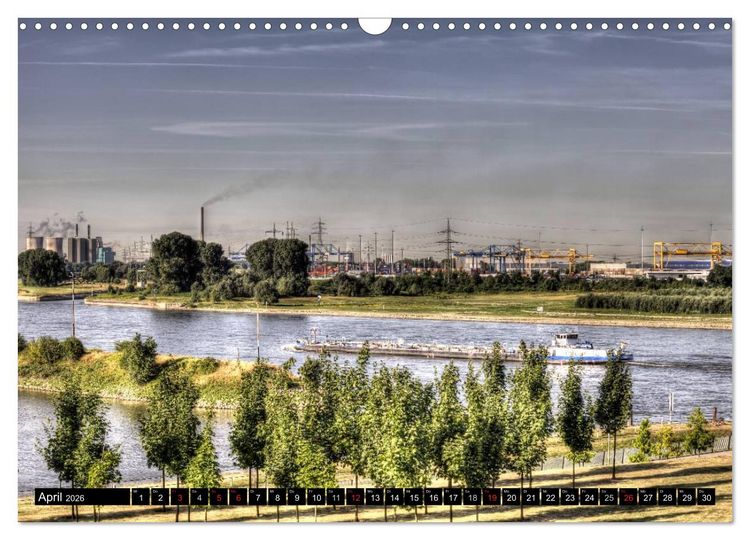 Produktbild: Duisburg am Rhein - R(h)einblicke (Wandkalender 2026 DIN A3 quer), CALVENDO Monatskalender