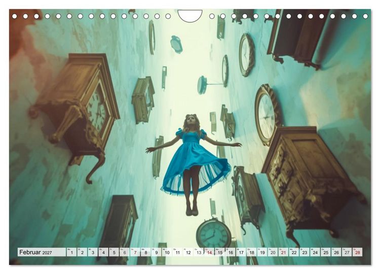 Produktbild: Alice &ndash; Eine Reise durch das Wunderland (Wandkalender 2027 DIN A4 quer), CALVENDO Monatskalender