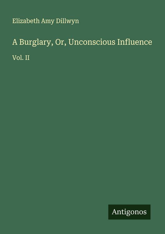Produktbild: A Burglary, Or, Unconscious Influence