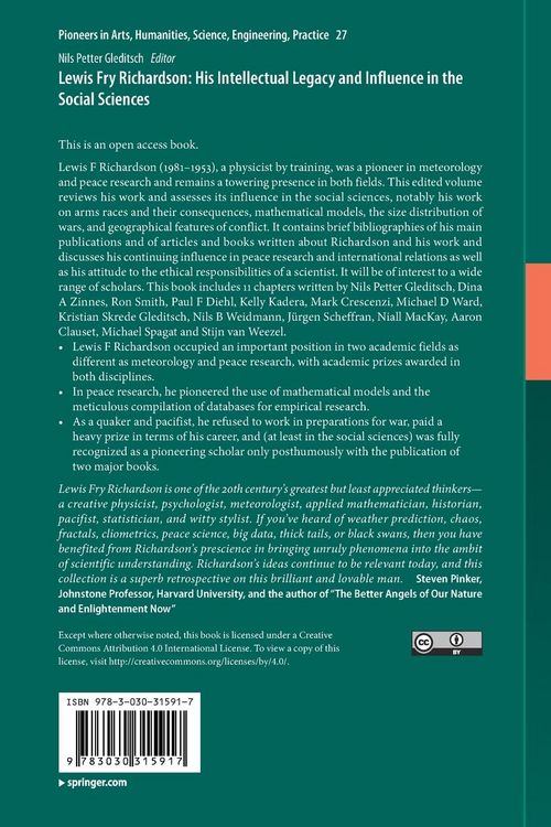 Produktbild: Lewis Fry Richardson: His Intellectual Legacy and Influence in the Social Sciences