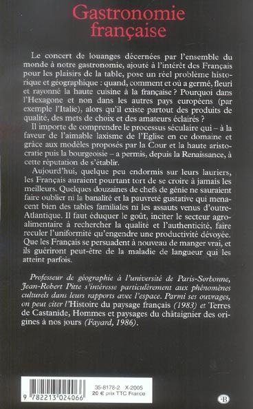 Produktbild: Gastronomie fran&ccedil;aise : histoire et g&eacute;ographie d'une passion