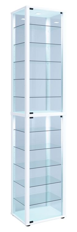 Produktbild: Holz Glas Stand Vitrine Sammelvitrine Kavisa XXL
