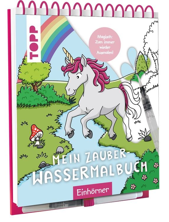 Produktbild: Mein Zauber-Wassermalbuch Einh&ouml;rner