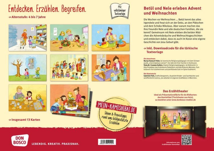 Produktbild: Bet&uuml;l und Nele erleben Advent und Weihnachten. Kamishibai Bildkartenset.