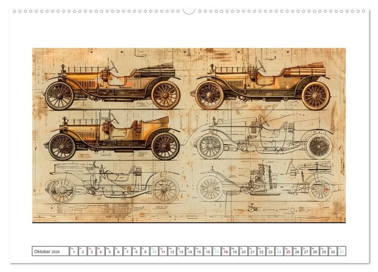 Produktbild: Fantastische Oldtimer (Wandkalender 2026 DIN A2 quer), CALVENDO Monatskalender
