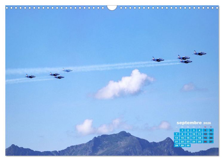 Produktbild: Les ailes fran&ccedil;aises au-dessus des cimes (Calendrier mural 2026 DIN A3 vertical), CALVENDO calendrier mensuel