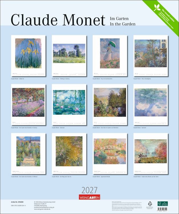 Produktbild: Claude Monet Im Garten Kalender 2027 - Im Garten