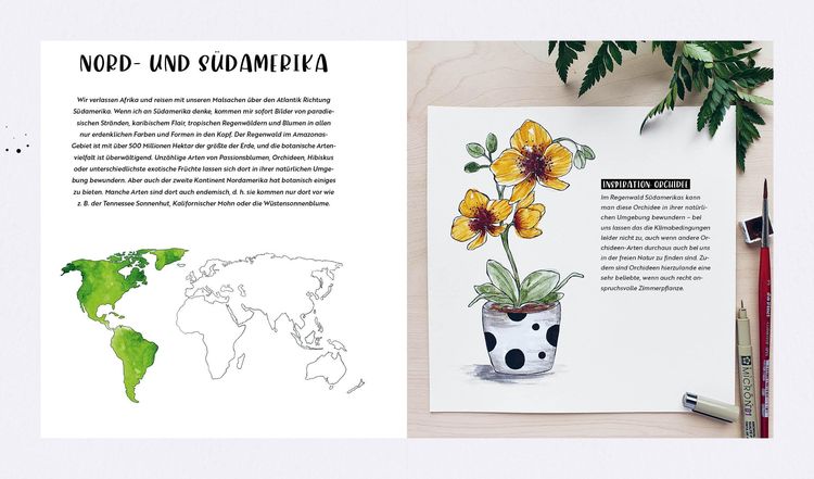 Produktbild: Watercolor &ndash; Florale Motive around the world: von heimisch bis exotisch