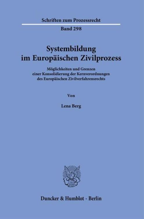 Produktbild: Systembildung im Europ&auml;ischen Zivilprozess.