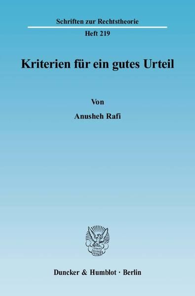 Produktbild: Kriterien f&uuml;r ein gutes Urteil.