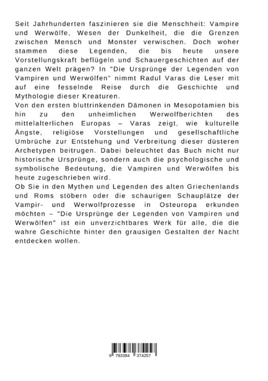 Produktbild: Die Ursprünge der Legenden von Vampiren und Werwölfen