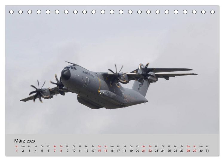 Produktbild: Transportflugzeug Airbus A400M Atlas (Tischkalender 2026 DIN A5 quer), CALVENDO Monatskalender