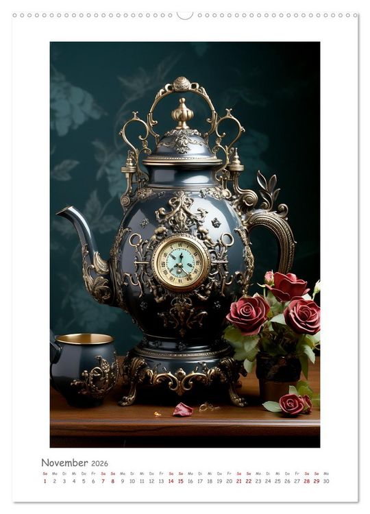 Produktbild: Nostalgische Kaffeekannen (Wandkalender 2026 DIN A2 hoch), CALVENDO Monatskalender