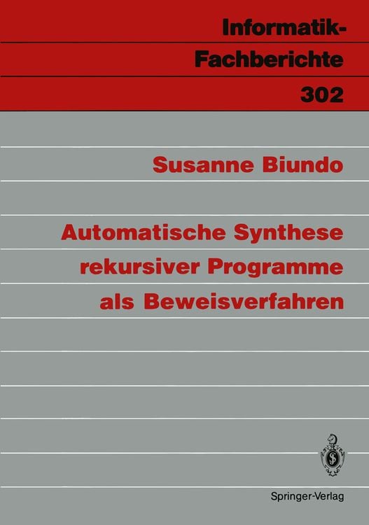 Produktbild: Automatische Synthese rekursiver Programme als Beweisverfahren
