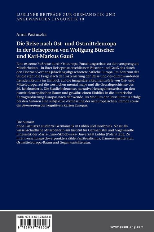 Produktbild: Die Reise nach Ost- und Ostmitteleuropa in der Reiseprosa von Wolfgang B&uuml;scher und Karl-Markus Gau&szlig;