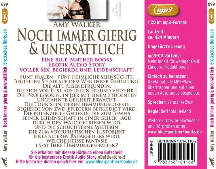 Produktbild: Noch immer gierig & uners&auml;ttlich | 5 geile erotische Sex-Geschichten | Erotik Audio Story | Erotisches H&ouml;rbuch MP3CD