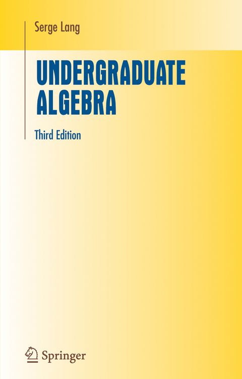 Produktbild: Undergraduate Algebra