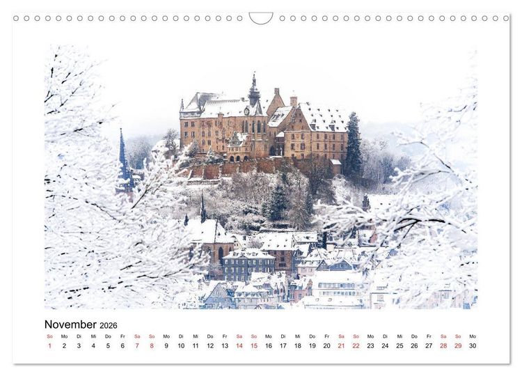 Produktbild: Marburg an der Lahn - ein Jahr in Bildern (Wandkalender 2026 DIN A3 quer), CALVENDO Monatskalender