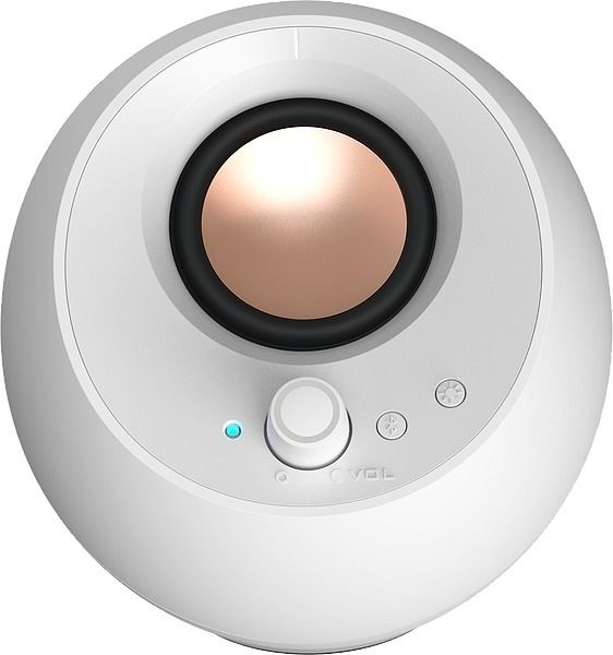 Produktbild: CREATIVE Pebble Pro, 2.0 Lautsprecher, Bluetooth 5.3, USB Audio, RGB, weiss