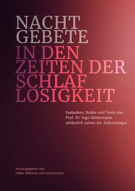 Produktbild: Nachtgebete in den Zeiten der Schlaflosigkeit