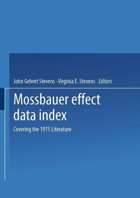 Produktbild: M&ouml;ssbauer Effect Data Index